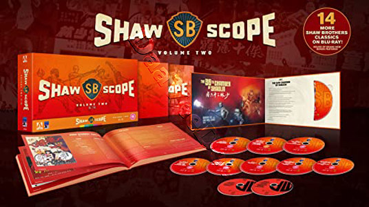 Shawscope |Volume 2 | Shao Lin san shi liu fang / Shao Lin da peng da shi / Pi li shi jie / Feng hou / Tang shan wu hu / Nan Shao Lin yu bei Shao Lin / Jin bi tong / Mai ming xiao zi / Guangdong shi hu xing yi wu xi / Zhang bei / Lie mo zh Blu-Ray